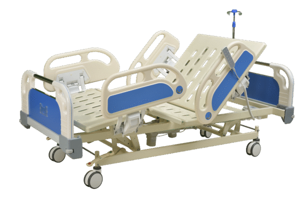 NL150301 BLSE02 5 Function Electric Hospital Bed with ABS Composite Headboard and Carbon Steel Frame