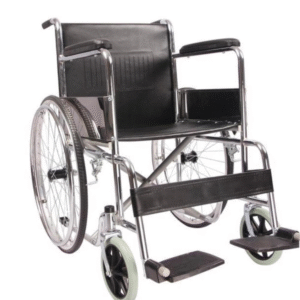 NL190301B-1 Premium Chrome Plated Leather Wheelchair