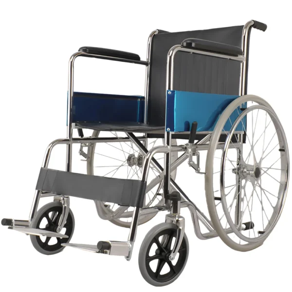 NL190301B 3 Sleek Chrome Wheelchair Compact Folding Design