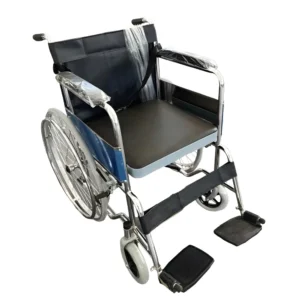 NL190301B-5 Stylish Chrome Wheelchair with Front Brakes