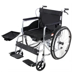 NL190301D-2 Functional Commode Wheelchair PVC Armrests