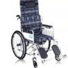NL190301E 4 Semi Reclining Commode Wheelchair Oxford Cloth Seating
