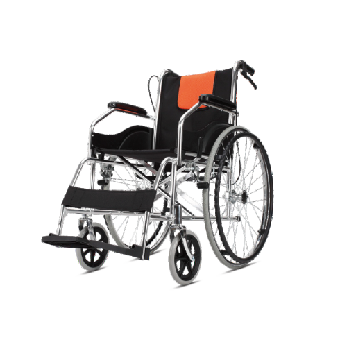 NL190301L 3 Rigid Backrest Wheelchair Aluminum Frame Sponge Arms