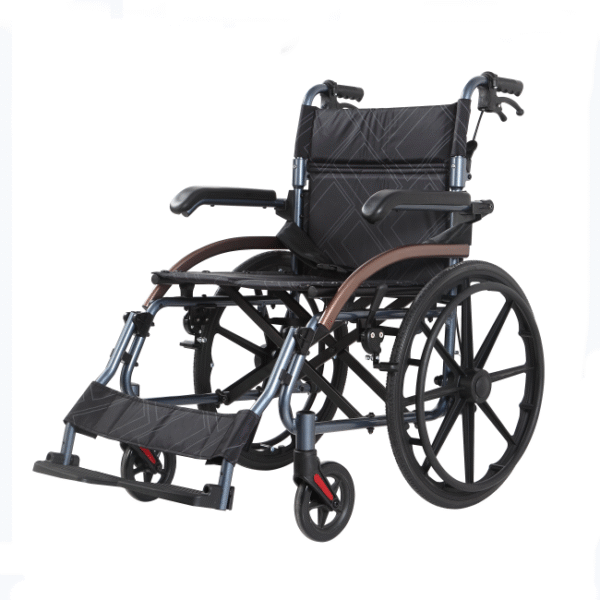 NL190301L 4 Adjustable Aluminum Wheelchair With Foldable Backrest