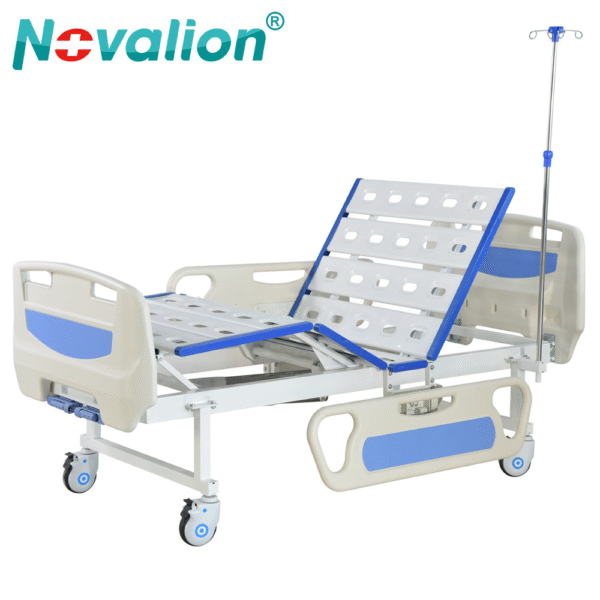 NL150302 BLSM05E 2 Function Manual Hospital Bed with Hydraulic ABS Rails and Adjustable Cranks