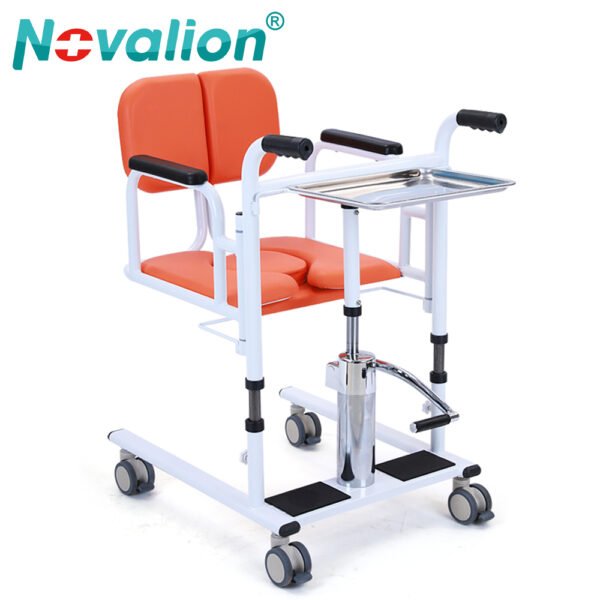 NL150505A 03 1 Hydraulic Patient Lifter 150kg Capacity with Cushion and Dining Table