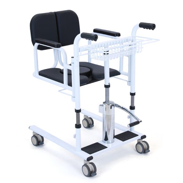 NL150505A 04 2 Hydraulic Patient Lifter 150kg Load with Cushion Table and Storage Shelf