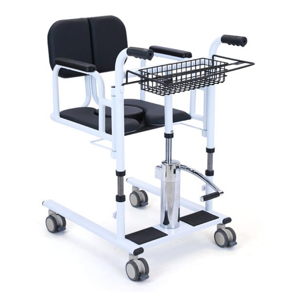 NL150505A 04 3 Hydraulic Patient Lifter 150kg Load with Cushion Table and Storage Shelf
