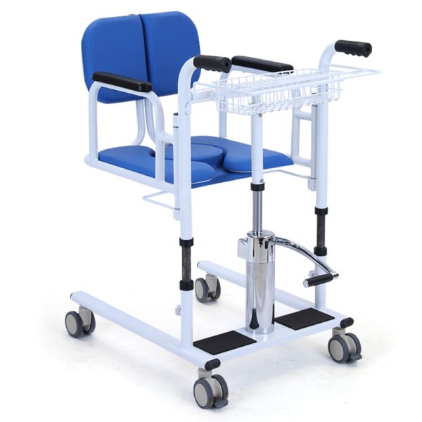 NL150505A 04 5 Hydraulic Patient Lifter 150kg Load with Cushion Table and Storage Shelf