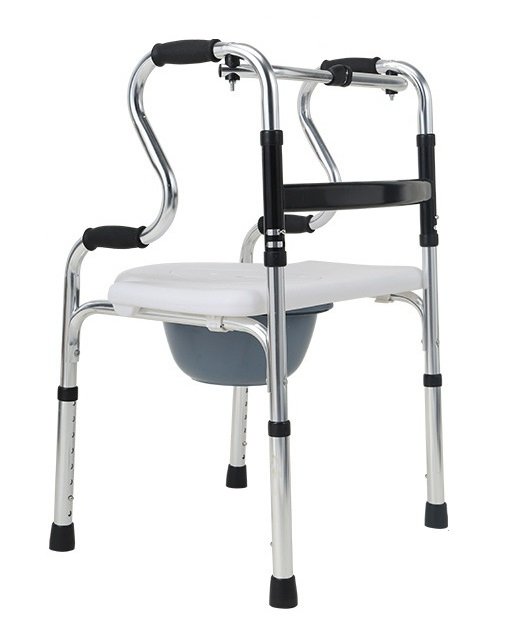 NL190301A 4 Stainless Steel Commode Chair with Walking Aid