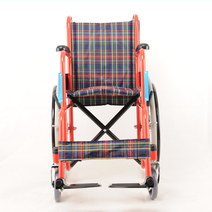 NL190301K-4 Pediatric Wheelchairs 35cm With Seat PU Armrests Front View