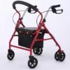 NL190302A 16 Red Rollator with Parcel Basket for Storage Mobility