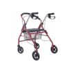NL190302A 20 Red Steel Rollator Non Slip Design for Daily Mobility Aid