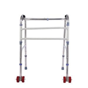 NL190302A 4 2 Double Crossbar Stainless Steel Walker with Front Casters