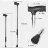 NL190302SA 1 4 Height Adjustable Stainless Steel Cane for Seniors Non Slip Lightweight Wear Resistant Handrail