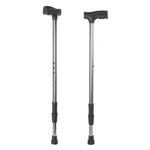 NL190302SA 1 Height Adjustable Stainless Steel Cane for Seniors Non Slip Lightweight Wear Resistant Handrail