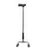 NL190302SA 3 Four Leg Stainless Steel Cane Non Slip Four Corner Base Height Adjustable