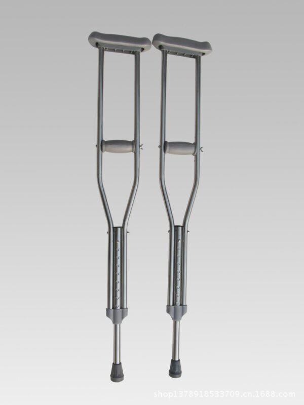 NL190302SB 1 4 Stainless Steel Crutches Thickened Pipe Height Adjustable for Users