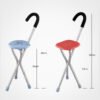 NL190302SC 1 1 Stainless Steel Walking Stick Chair ABS Seat 260kg Load Foldable