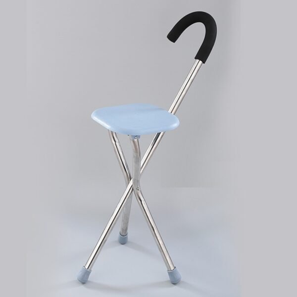NL190302SC 1 5 Stainless Steel Walking Stick Chair ABS Seat 260kg Load Foldable