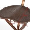 NL190302SC 3 2 Antique Bronze Walking Stick Chair Adjustable Height 260kg Load