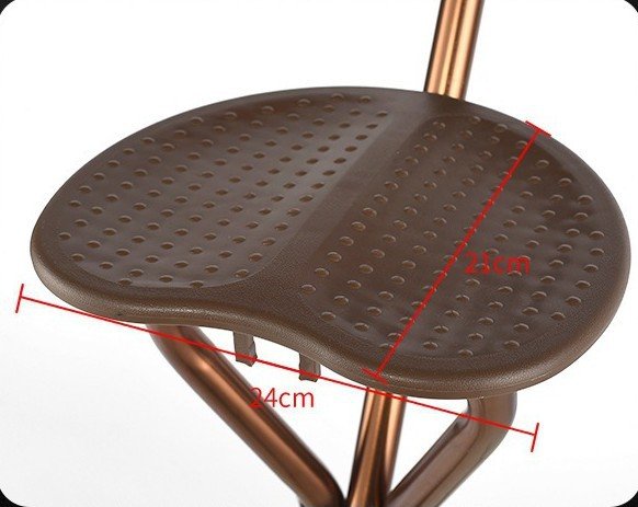 NL190302SC 3 2 Antique Bronze Walking Stick Chair Adjustable Height 260kg Load