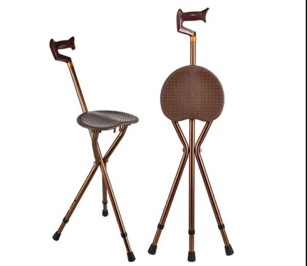 NL190302SC 3 3 Antique Bronze Walking Stick Chair Adjustable Height 260kg Load