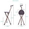 NL190302SC 3 4 Antique Bronze Walking Stick Chair Adjustable Height 260kg Load