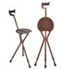 NL190302SC 3 Antique Bronze Walking Stick Chair Adjustable Height 260kg Load