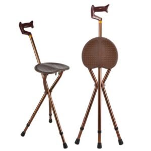 NL190302SC 3 Antique Bronze Walking Stick Chair Adjustable Height 260kg Load