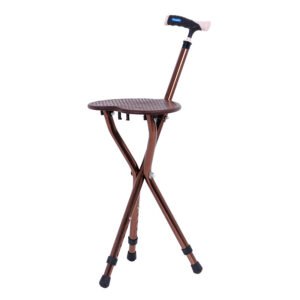 NL190302SC 4 Antique Bronze Adjustable Walking Stick Chair 260kg Capacity