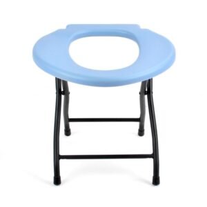 NL190303A-10 Micro Foldable Commode Chair with Leather Touch