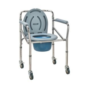 NL190303A-12 Tall Adjustable Commode Chair in BlueWhite