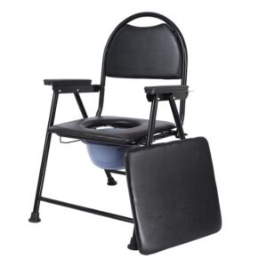 NL190303A-14 Black Carbon Steel Medical Commode Chair