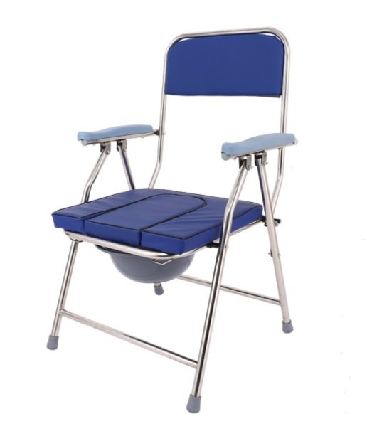 NL190303A 16 Blue Stainless Steel Medical Commode Chair