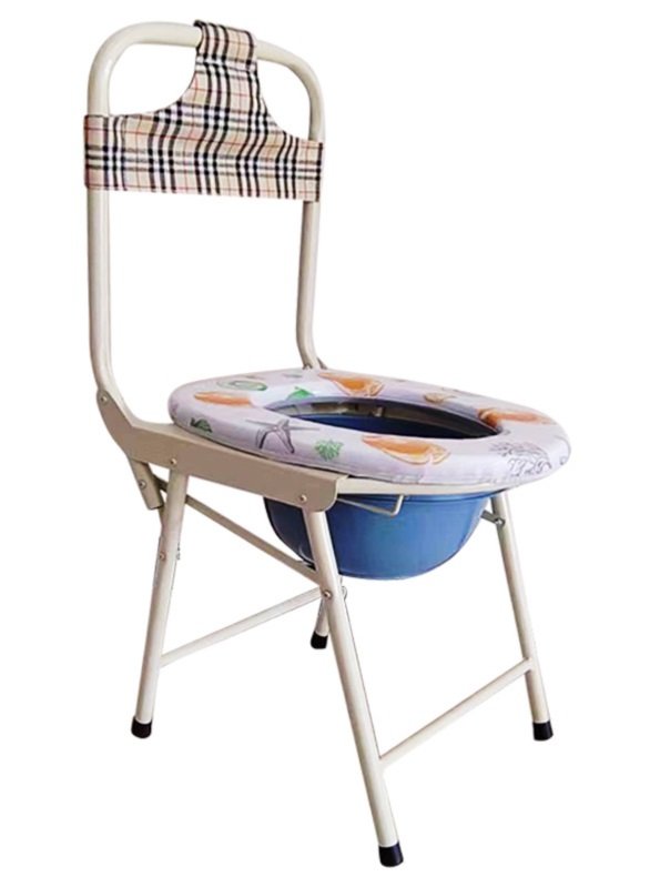 NL190303A 17 Slim Carbon Steel Commode Chair for Bathroom