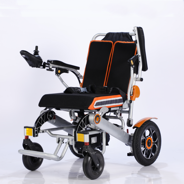 NL190303EW-5 Adjustable Aluminum Electric Wheelchairs with 12 inches Tires for Quick Trips's Liftable Armrest