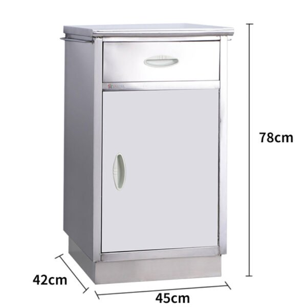 NL2301 SSCT02 Heavy Duty Clinical Stainless Steel Medical Bedside Cabinet