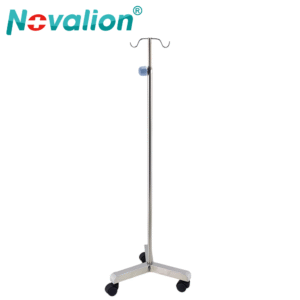 NL2301-SSYJ06 Stainless Steel Infusion Stand with 2 Hooks 3 Wheels and Extended Height