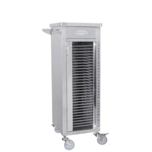 NL230101-SSBL01 Single Column Integral Welded Stainless Steel Medical Record Trolley 20/25/30 Layers
