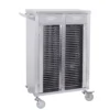 NL230101 SSBL02 Two Columns Integral Welded Stainless Steel Medical Record Trolley 40 100 Layers