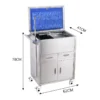 NL230101 SSQJ01 Integral Welded Stainless Steel Rescue Trolley 2 Drawers 2 Doors