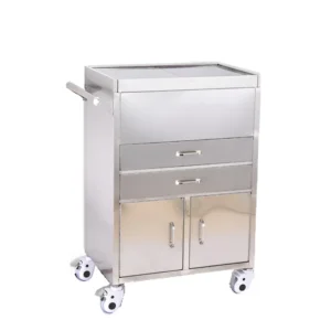 NL230101-SSQJ02 Integral Stainless Steel Rescue Trolley 2 Drawers 2 Doors
