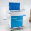 NL230101 SSQJ08 Integral Welded Stainless Steel Rescue Trolley 3 Drawers 2 Doors