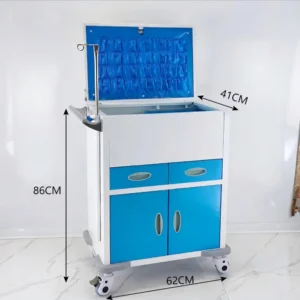 NL230101-SSQJ09 Welded Stainless Steel Rescue Trolley 2 Drawers and 2 Doors