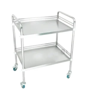 NL230101-SSQX01 Assembled Stainless Steel 2-Layer Instrument Trolley No DrawerDirt Basin