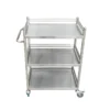NL230101 SSQX11 Integral Welded Stainless Steel 3 Layer Instrument Trolley No Drawer Dirt Basin