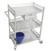 NL230101 SSQX12 Integral Welded Stainless Steel 3 Layer Instrument Trolley 1 Drawer 1 Dirt Basin