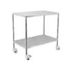 NL230101 SSQX20 Integral Welded Stainless Steel 2 Layer Instrument Trolley No Drawer Dirt Basin
