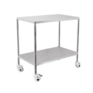 NL230101-SSQX20 Integral Welded Stainless Steel 2-Layer Instrument Trolley No Drawer Dirt Basin